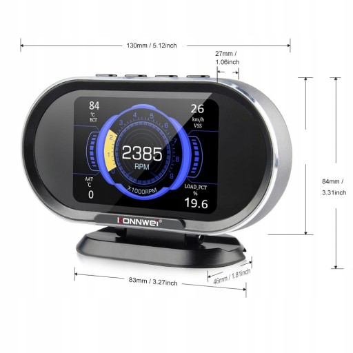 Бортовой компьютер KONNWEI KW206 OBD2 для автомобиля
