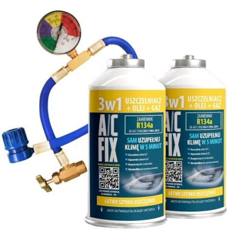 НАБОР 2xSEALANT GAS OIL CLIMATE R134A 3в1+50% КАБЕЛЬ БОЛЬШАЯ БАНКА 626г