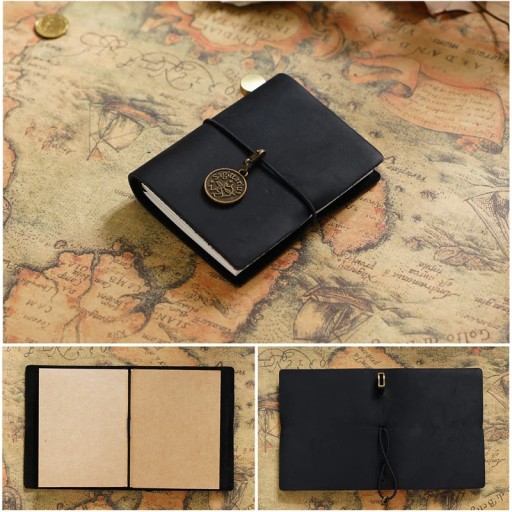 Мини-блокнот Fromthenon Traveler's Notebook с отрывными листами, верхний слой из телячьей кожи