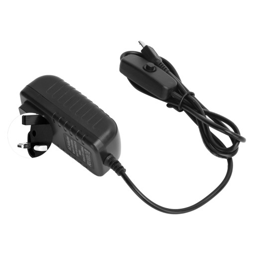 Блок питания для Raspberry Pi 5v 3a со встроенной кнопкой переключения micro USB