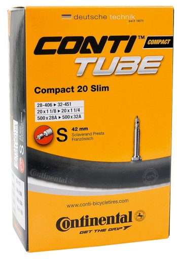 Камера Continental Compact 20 x 1 1/8 - 1,25 presta