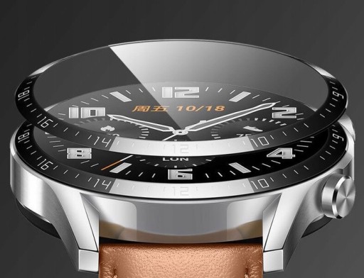 2x ПОЛНЫХ 3D ГИБРИДНЫХ СТЕКЛА ДЛЯ HUAWEI WATCH GT 2 46MM + УСТАНОВОЧНЫЙ КОМПЛЕКТ