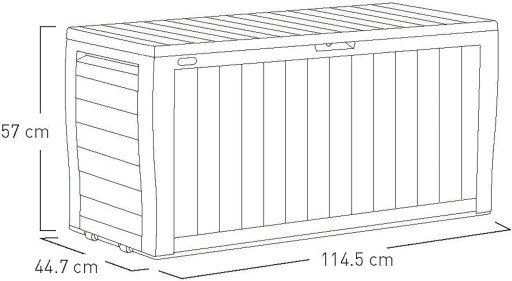 Садовый ящик из техноротанга, 270 л, серый
