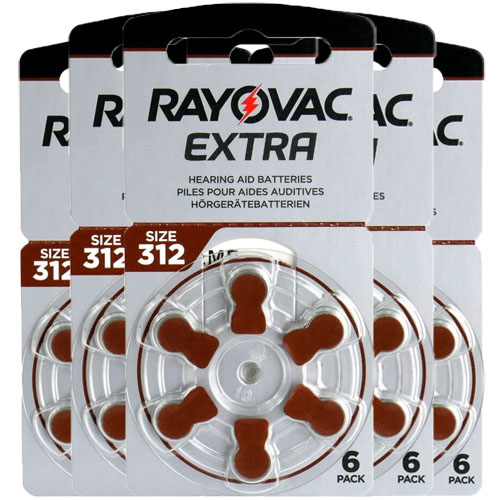 Rayovac Extra 312 EMF PR41 Слуховые батарейки 30 шт.