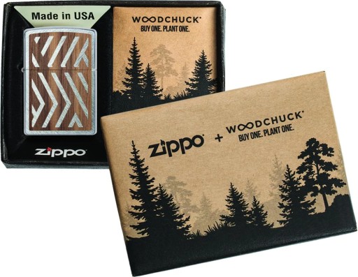 Зажигалка ZIPPO WOODCHUCK HERRINGBONE SWEEP