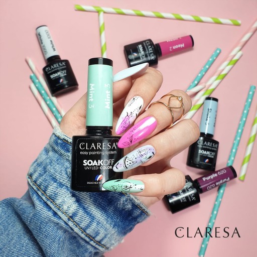 SET Claresa гибридные лаки для ногтей LAMP base top