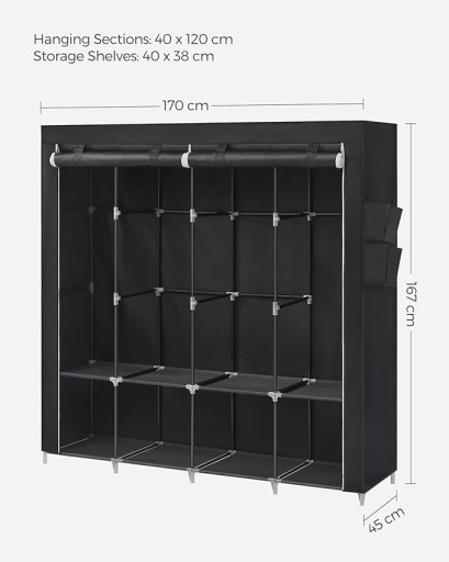 Гардероб Songmics Гардеробы Songmics 170 x 167 x 45 см