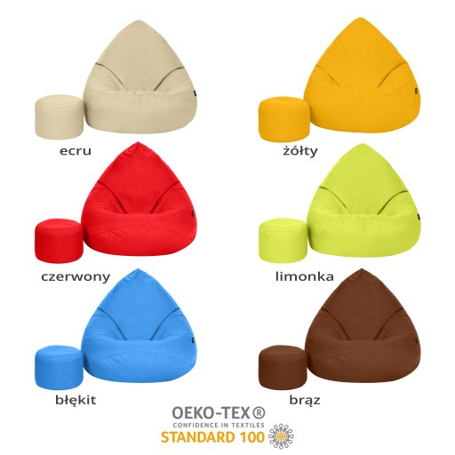 Сумка для стула Pouf Sako 130x100 см Желтый XXXXL Водонепроницаемый с ногами