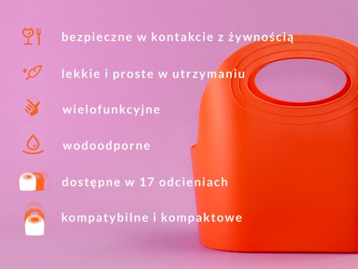 Корзина для покупок CLASSIC Flexibag 5,5 л оранжевая