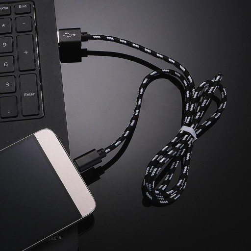 3 M dzianina w kratę Micro USB, ładowanie synchronizacji danych