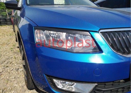 Накладки на фары Skoda Octavia 3, АБС пластик