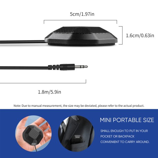 Przenośny 3.5mm wtyczka mikrofon konferencyjny 3
