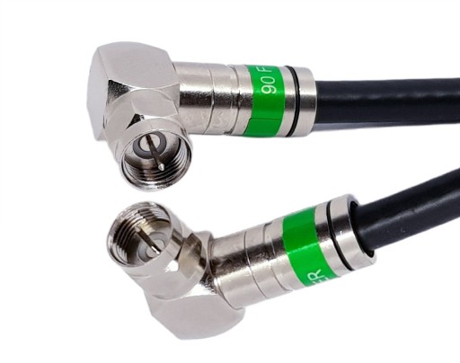 Кабель антенный кабель 0,75М черный F-PLUG ANGLE-F-PLUG ANGLE 1.1Cu