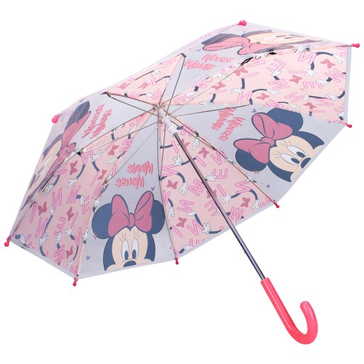 MYSZKA MINNIE PARASOL PRZECIWDESZCZOWY PARASOLKA DO PRZEDSZKOLA RÓŻOWA