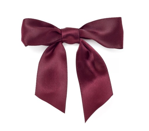 Kokarda satynowa Czerwone wino 8cm naklejana 10szt