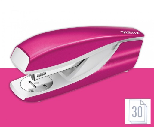 Степлер LEITZ 5502 (30k) розовый металлик x2