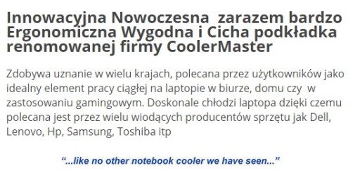 Szkolna Aluminiowa Podstawka Chłodząca pod laptopa