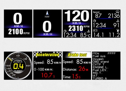 HUD Бортовой компьютер AP-1 OBD2 + GPS