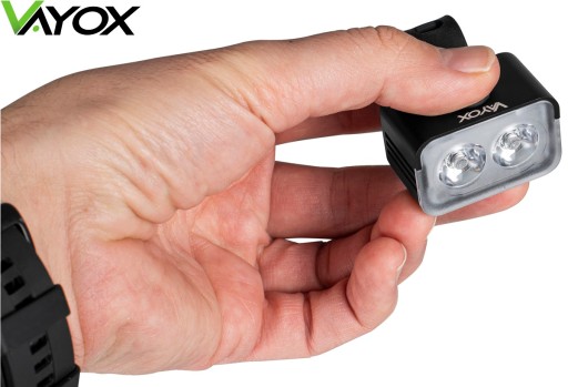 LAMPKA ROWEROWA PRZEDNIA OŚWIETLENIE AKUMULATOR USB-C ALUMINIUM 300lm VAYOX