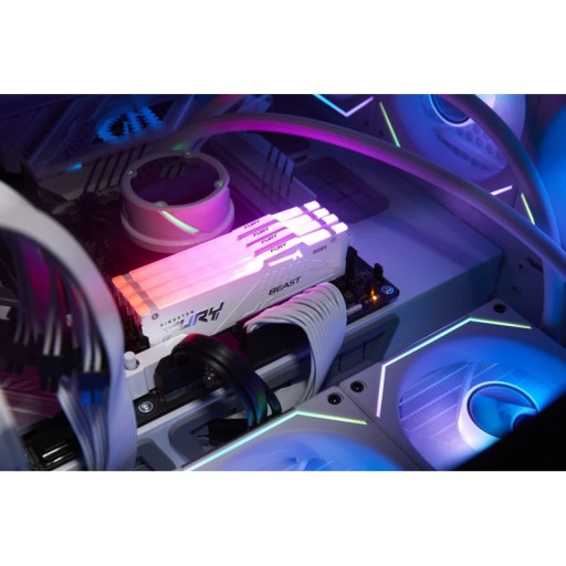 KINGSTON DDR5 32 ГБ 6400 МТ/с CL32 DIMM FURY Beast White RGB XMP