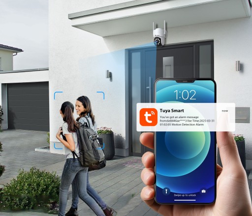 5-мегапиксельная IP-камера Wi-Fi TUYA с поворотным объективом для наружной установки Full HD зум функция обнаружения IP65 PTZ