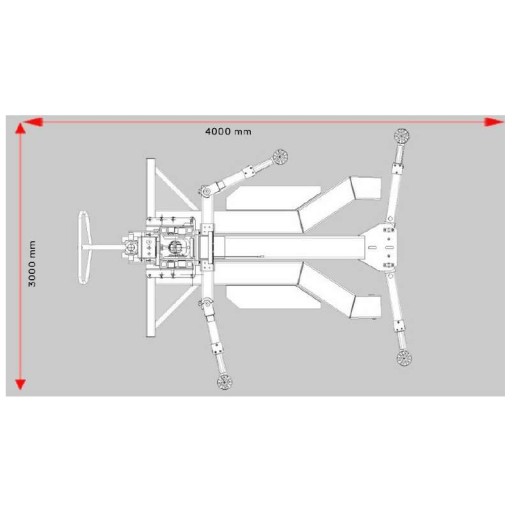 Подъемник одностоечный 3,5 Т P1-3500 NORMET RED