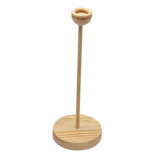Stojak z kryształowej kuli Drewniany uchwyt na kulę Geode 21,5 cm H