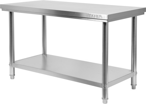 STÓŁ BLAT ROBOCZY NIERDZEWNY Z PÓŁKĄ 1600x600xH850