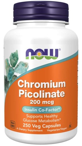 NOW FOODS ПИКОЛИНАТ ХРОМА 200 Мкг 250 ТЫС. АППЕТИТ