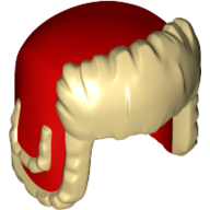 LEGO czapka uszatka zima święta piaskowo czerwona 36933pb01 Mikołaj choinka