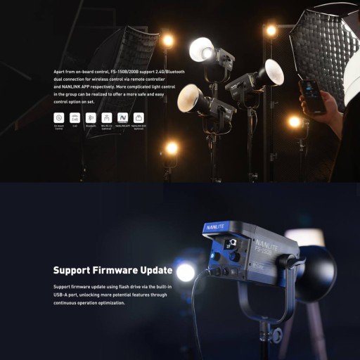 Lampa Nanlite FS-200B Bi-Color LED Spot Light