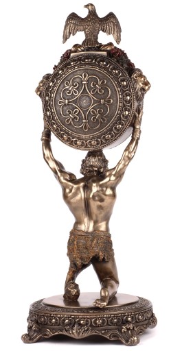 Figurka ZEGAR RZEŹBA ATLAS VERONESE NA PREZENT
