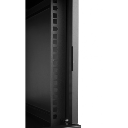 Шкаф RACK 19'' 6U 600х450мм ЧЕРНЫЙ Стеклянная дверь
