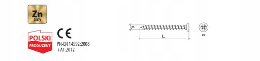 WKRĘTY HARTOWANE DO DREWNA 4,5x16 mm OCYNK 1kg