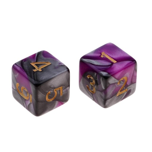 10PCS EDUCATIONAL GEOMETRIC D6 POLYHEDRAL NEW TEACHING Purple+Gray