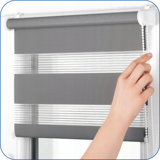 Roleta Dzień Noc 51x120cm Kolory Bezinwazyjna Kompletny Zestaw MultiStop