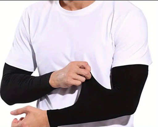 Ochronny RĘKAW zakrywający tatuaż policyjny rower motocykl 8 szt! Szary beż