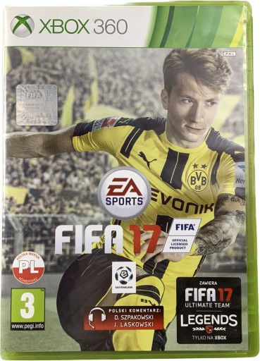 Диск FIFA 17 очень хорошо+ PL XBOX 360