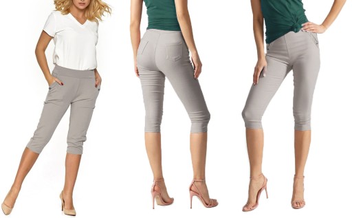 SPODNIE krókie RYBACZKI jeans j.szary 322 36 S