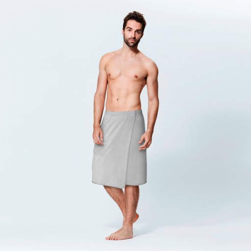 Серое мужское полотенце для сауны KILT ACTIVE L/XL SPA POOL GREY БЫСТРОСЫХАЮЩЕЕ