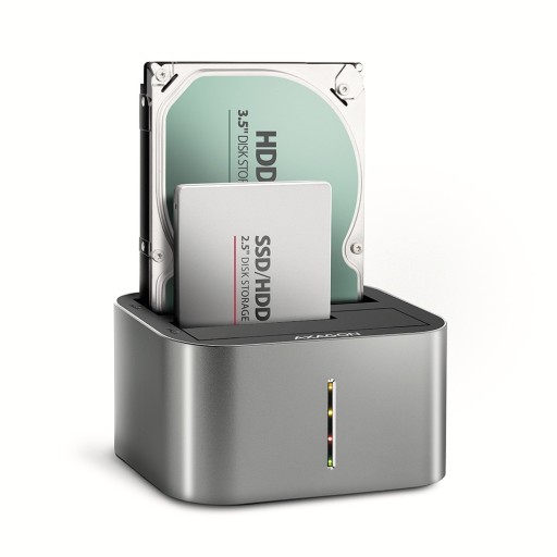 Док-станция USB-C 3.2 Gen1 для 2 твердотельных/жестких дисков SATA 6 Гбит/с 2,5 дюйма с функцией клонирования