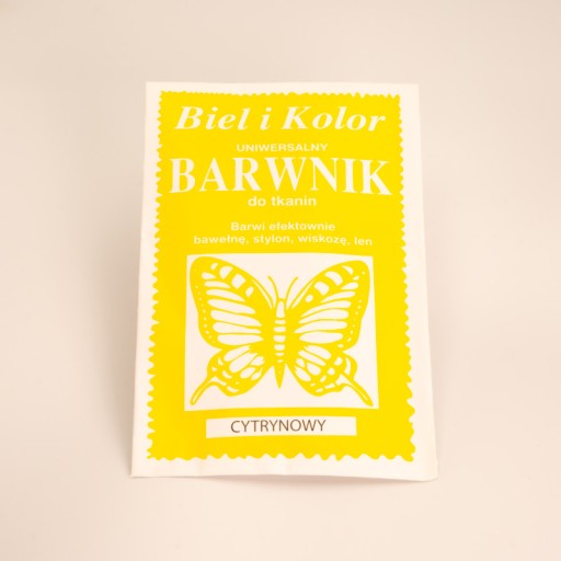 Barwnik do farbowania tkanin BiK, cytrynowy