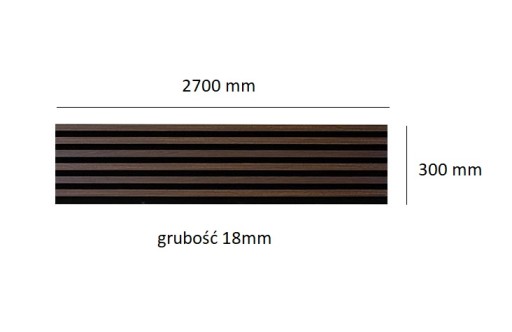 LAMELE czarny filc AKUSTYCZNE 30x270cm MDF czarny