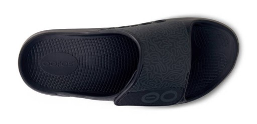 OOFOS OOahh Sport Flex Black Labirynth 44 восстановительные шлепанцы
