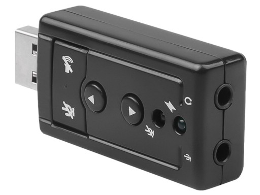 Звуковая карта USB 7.1, микрофон, разъем для наушников