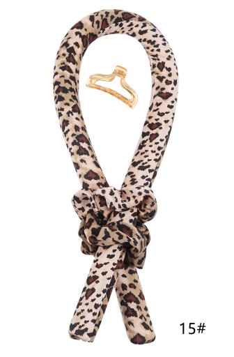 Повязка на голову с безтепловым стержнем для завивки Wave Leopard Ki