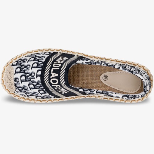 ESPADRYLE SLIP ON DAMSKIE Z NAPISAMI PLECIONE r 38