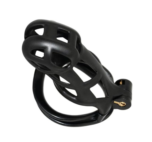 Легкая черная клетка для ремня добродетели для пениса Chastita 4 кольца