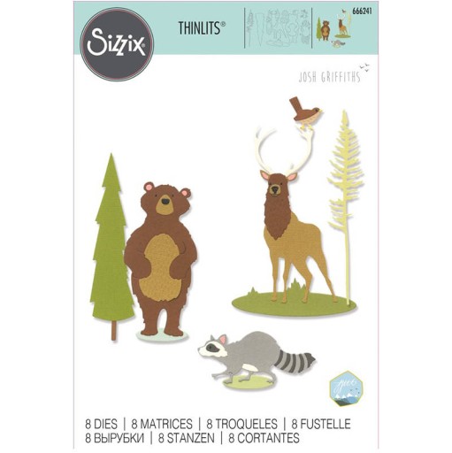 WYKROJNIK do papieru Sizzix Thinlits - Forest Animals leśne zwierzęta