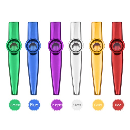 6шт музыкальный инструмент Kazoo из алюминиевого сплава для